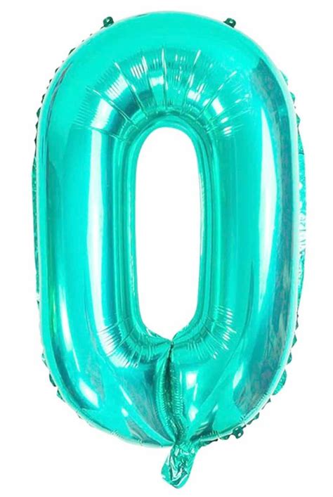 Rakam Folyo Balon 100 cm Mint Yeşili Partifabrik