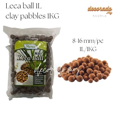 1l Leca Ball Clay Pebbles Hydro Ton Bola Tanah Liat Aquaponic For