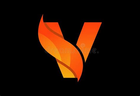 Initial V Monogram Letter With A Swoosh Or Flame Fire Flames Or Swoosh