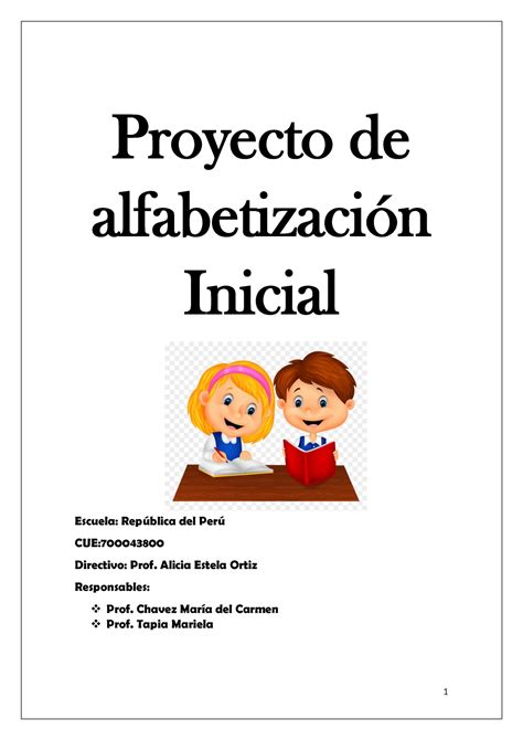 Proyecto DE Alfabetización Inicial terminadooo Proyecto de