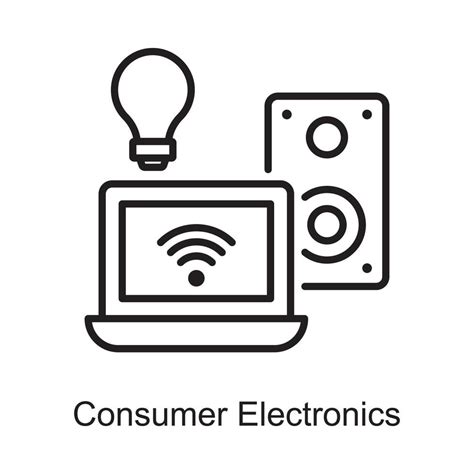 Consumer Electronics Vector Outline Icon Design Illustration Internet