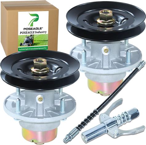 Poseagle 2 Pack Am144608 Spindle Assembly With Uc26511 Spindle Pulley Replaces John