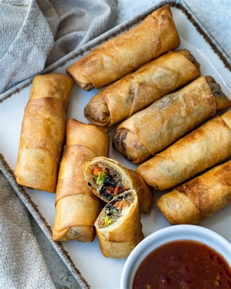 Crispy Vegan Spring Rolls Six Hungry Feet