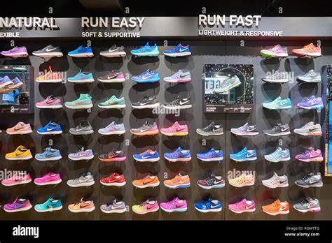 Hong Kong Circa November 2016 Inside Nike Store In Hong Kong Stock