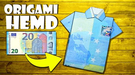 Euro Zu Einem Hemd Falten Geldgeschenk Fold Money Shirt Origami