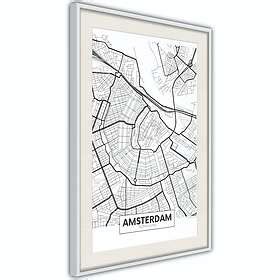 Artgeist Poster Affisch Map Of Amsterdam Poster 20x30 A3 DRBPRP0554s