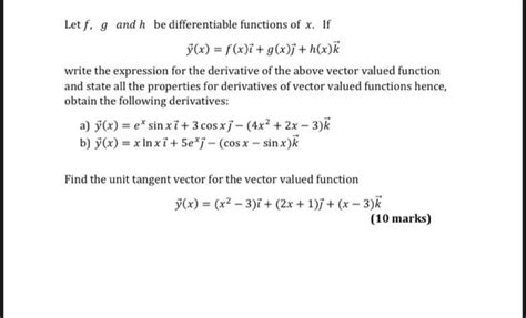 Solved Let F G And H Be Differentiable Functions Of X If