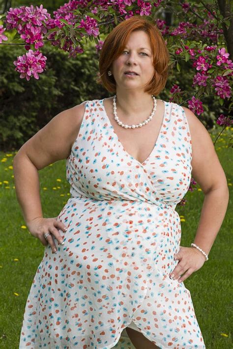 Overweight Mature Woman Stock Photo Image Of Cherry