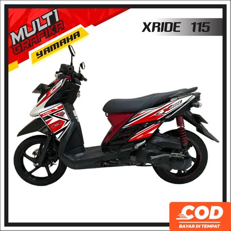 Jual Stiker X Ride Striping Decal XRIDE 115 Aksesoris Semi Full Yamaha