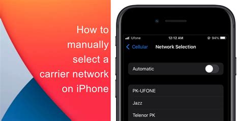 How To Manually Select A Carrier Network On IPhone IThinkDifferent