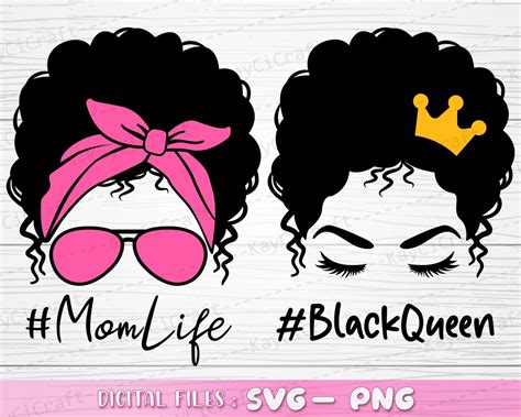 Mom Life Bundle Svg Black Mom Bundle Svg Mom Sayings Svg Etsy