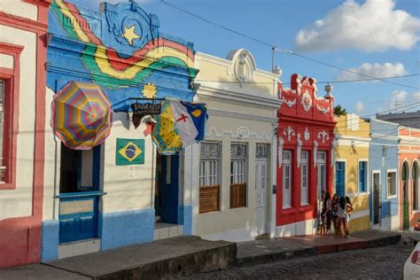 Colorful Brazilian Colonial Houses Editorial Photo - Image of skyline ...