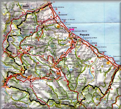 Detailed Map Of Abruzzo •