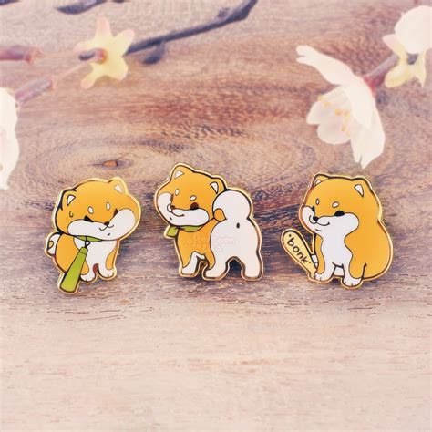 Silly Shiba Inus Enamel Pins Full Set Etsy