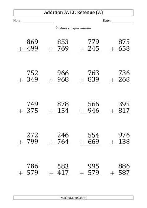 Multiplication Avec Retenue Ce1