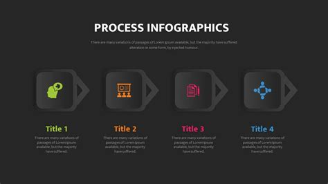 Attractive Four Step Process Flow Slide Template Slidekit