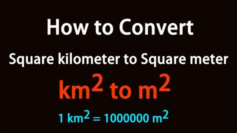 How To Convert Square Kilometer To Square Meter YouTube