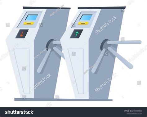 Turnstile Subway Modern Flat Design Style Stock Vector (Royalty Free ...