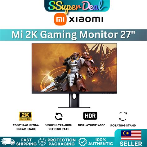 Global Xiaomi Mi 2K Gaming Monitor 27 Inch 2560 X 1440 2K IPS