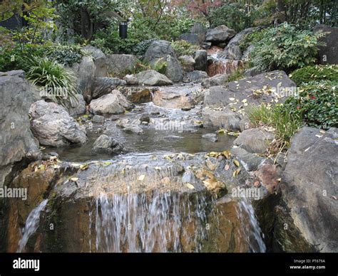 Japanese Garden Waterfall Stock Photo - Alamy