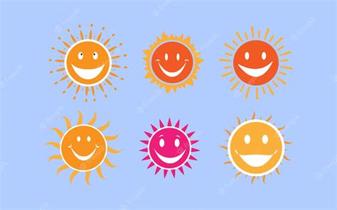 Ensemble Dillustration Emoji De Visage Drôle Mignon Vecteur Premium
