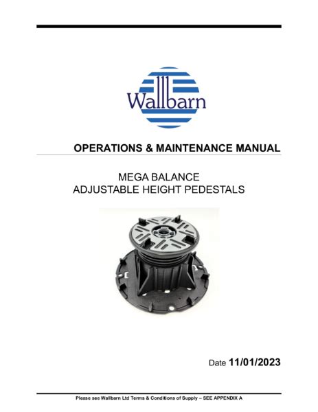 O And M Manual Mega Balance Adjustable Pedestal Nbs Source