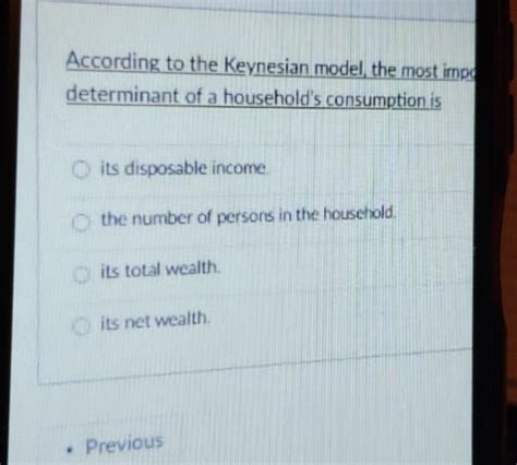 Solved According To The Keynesian Model The Most Impe Chegg