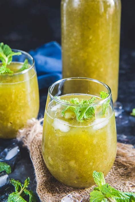 Close Up Shot Of Aam Ka Panna Summer Drinks Panna Recipe Mango Juice