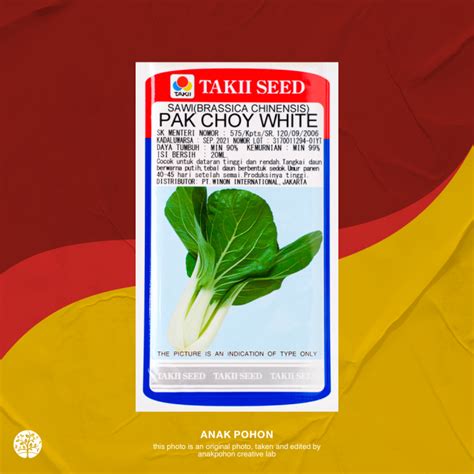 Pack Benih Sawi Pak Choy White Pakcoy Putih Takii Seed Gram