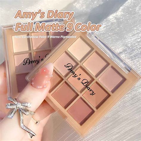 Jual BPOM Amy S Diary Full Matte 9 Color Eyeshadow Palette Korean Nude Shopee Indonesia