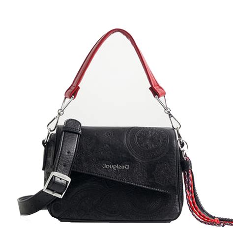 Desigual Phuket Mini Sac à main rabat asymétrique Déjà Vu Negro