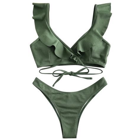 Vrouwen Bikini Set Verstoorde Padded Badmode Hoge Grandado