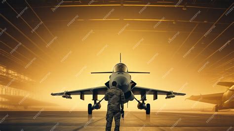 Premium AI Image | a fighter jet is taking off from the runway.