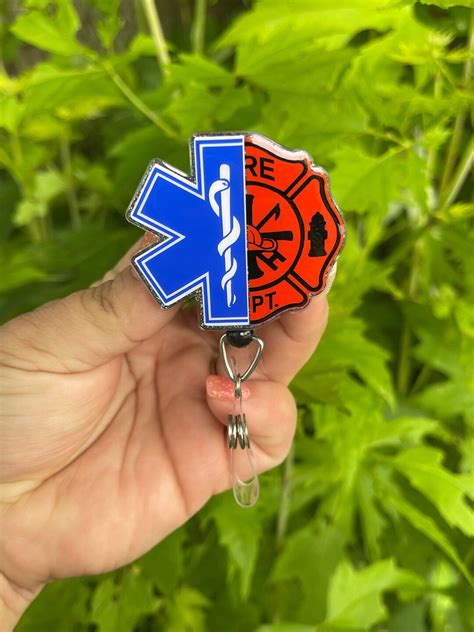 Ems Badge Reel Star Of Life Badge Reel Paramedic Badge Reel Cardiac