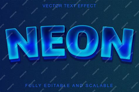 Premium Vector Neon 3d Text Effect