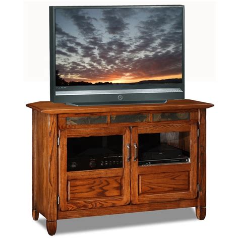 Rustic Oakslate 46 Inch Tv Stand And Media Console Free Shipping Today Overstock 13872894