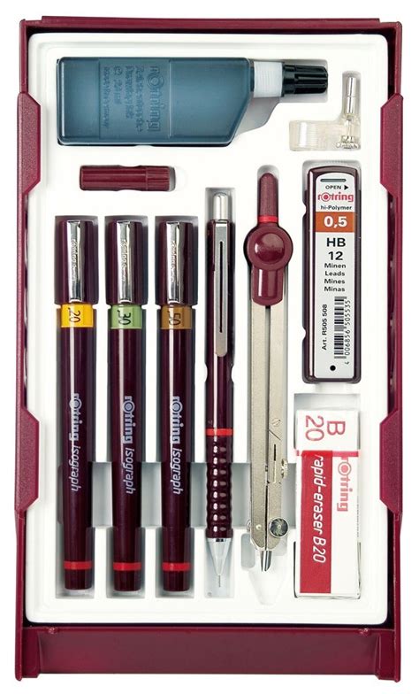 Rotring Isograph Master Set - 0.10mm/0.30mm/0.50mm | S0699420 | The Online Pen Company