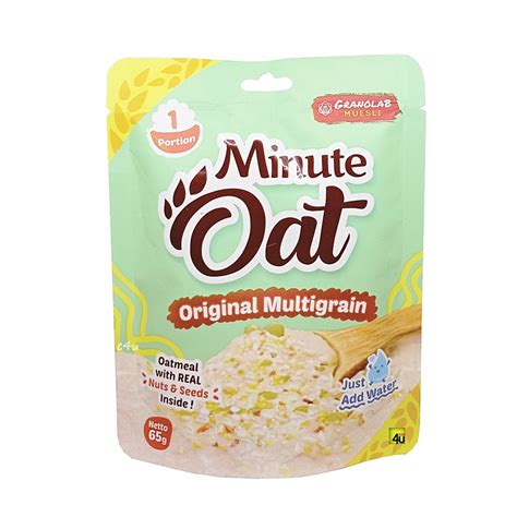 Jual Granolab Muesli MINUTE OAT Luxury Oatmeal 65 Gr Shopee Indonesia