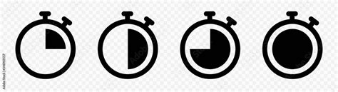 Timer Icon Collection Symbol Timer On A White Background Set Of Timer