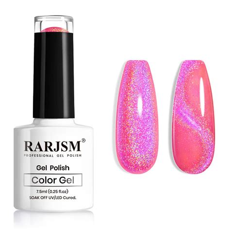 Amazon Rarjsm Cat Eye Gel Nail Polish Galaxy Chameleon Magnetic Gelpolish Hot Pink