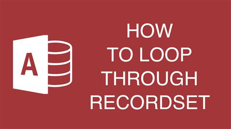 How To Loop Through Recordset In Ms Access Software Troop