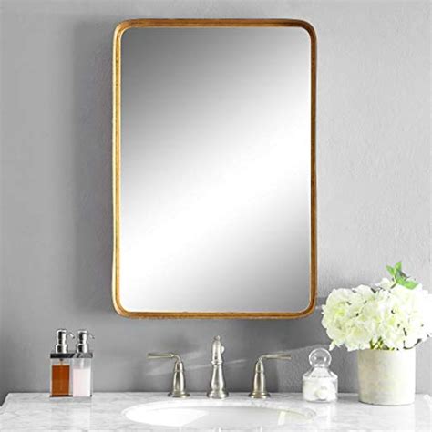 Uttermost Crofton Vanity Mirror In Antique Gold Finish Framed Rectangle