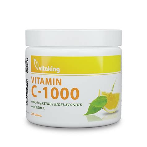 C Vitamin 1000mg 200 Tabletta Vitaking Vitaminindex Hu