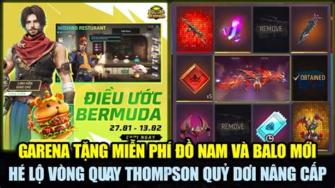 Garena Tặng FREE Đồ Nam Và Balô Mới Sự Kiện Điều Ước Hé Lộ Vòng Quay