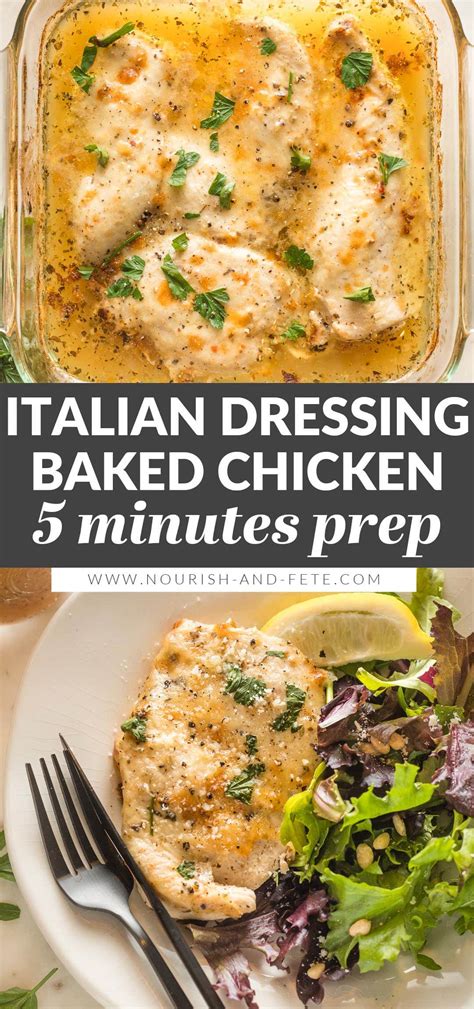 Italian Dressing Chicken 3 Ingredients 5 Minutes Prep Nourish And Fete