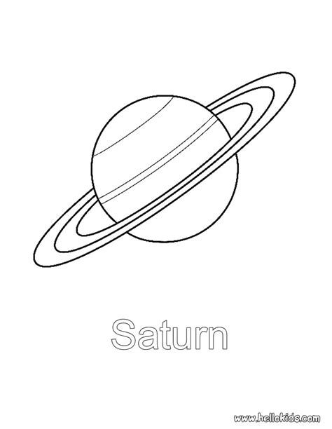 Coloring Pages For Kids Planet Saturn Coloring Pages