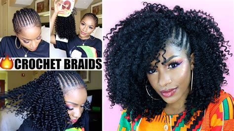 Crochet Braids W Exposed Side Braids Tutorial Outre 3c Whirly Youtube