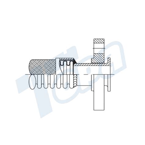 Stub End Flanged Corrugated Metal Hoses Assembly Topa