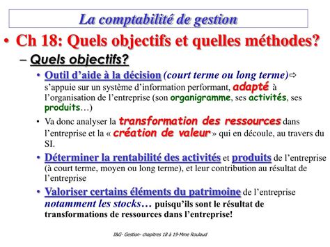 PPT Initiation à La comptabilité de gestion PowerPoint Presentation