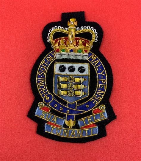 ROYAL ARMY ORDNANCE CORPS BLAZER BADGE HANDMADE WITH BULLION AND WIRE